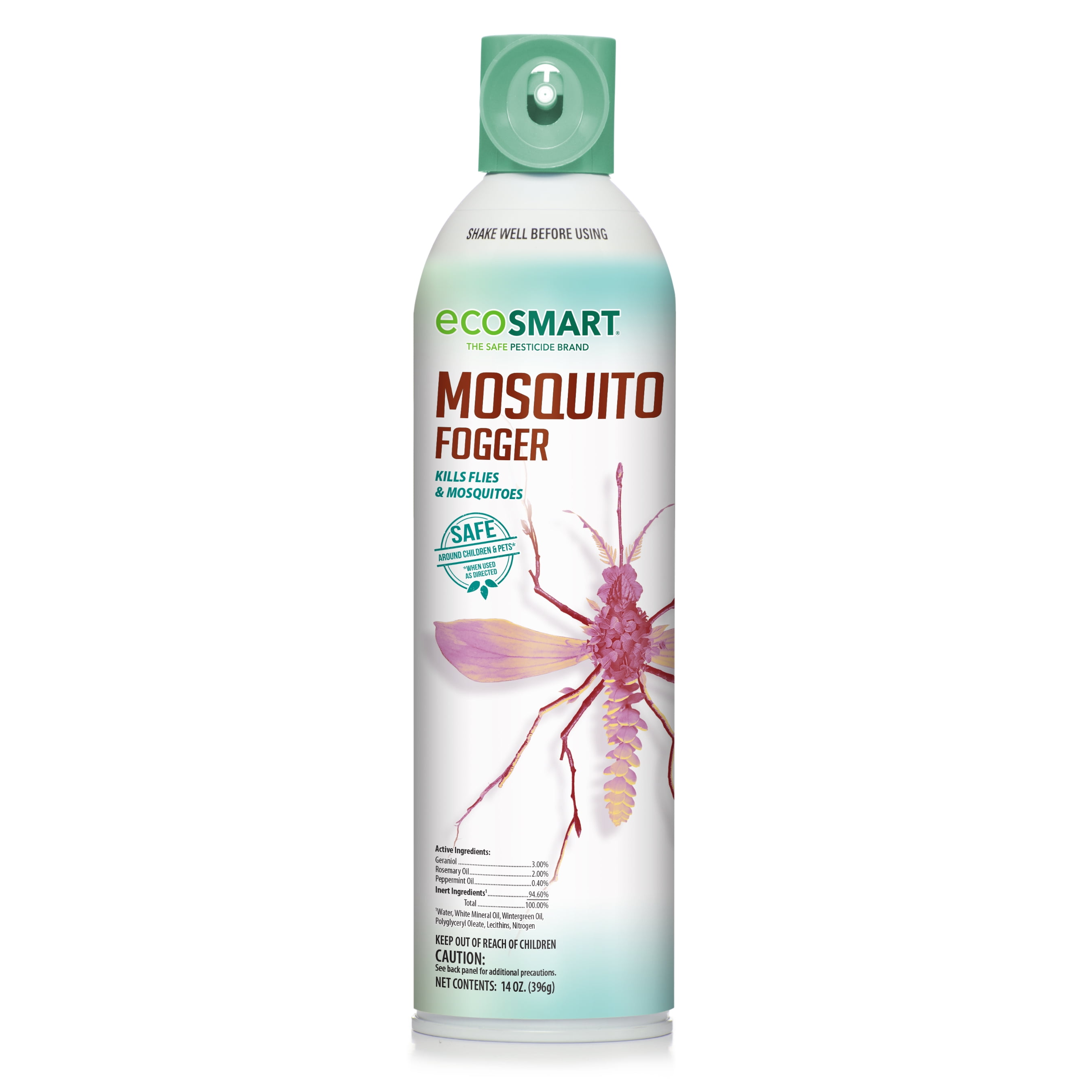 EcoSmart Natural, Plant-Based Mosquito Fogger, 14 Ounce Aerosol Spray Can (Pack of 2)