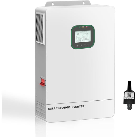 EcoSolLi 6500W Single‑Phase Hybrid Solar Inverter Pure Sine Wave 48V DC‑110V AC,Max 6 Parallel,Home RV Use,Lead‑Acid LiFePO4 Compatible,Model:6.5KW‑WIFI