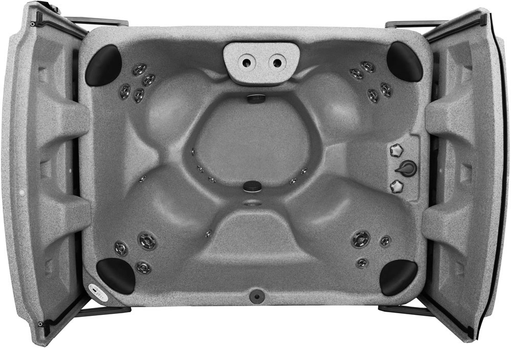 EcoSpa FPE4GGSS E4 Spa with Gray Stackstone Gray E4GGSS