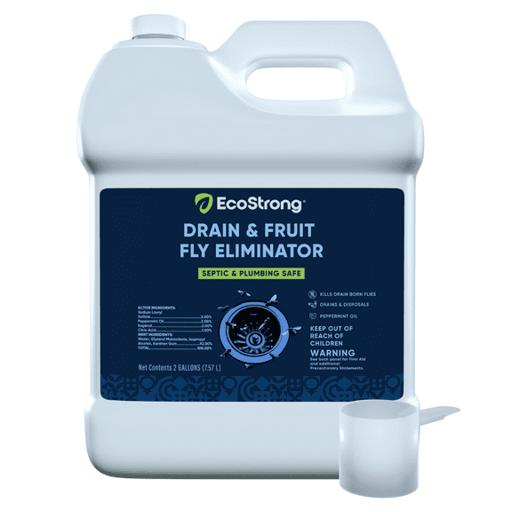 EcoStrong Fruit Fly Drain Treatment, Drain Fly and Gnat Eliminator Gel, 2 Gallon