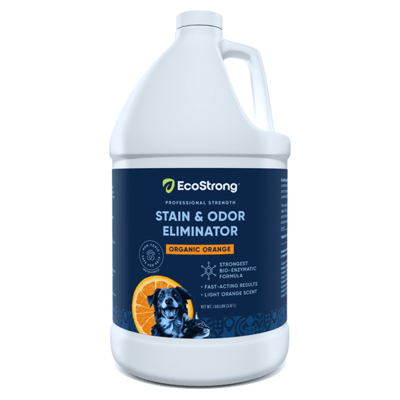 EcoStrong Organic Orange Stain and Odor Eliminator for Cats, Dogs, and Pets: 1 Gallon Jug, Orange