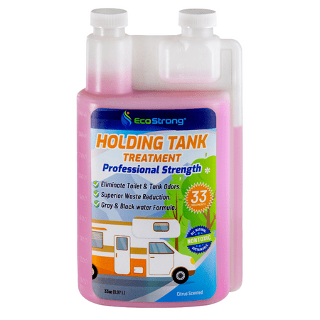 EcoStrong's RV Toilet Holding Tank Treatment: Waste Digesting Bacteria and Enzymes (33 oz Citrus)