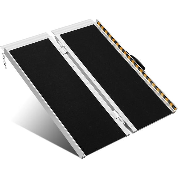 EcoSummer 3-Inch Portable Wheelchair Ramp Foldable Aluminum Ramp for Home, Steps, Stairs, Doorways & Curbs, High Weight Capacity 800 lbs