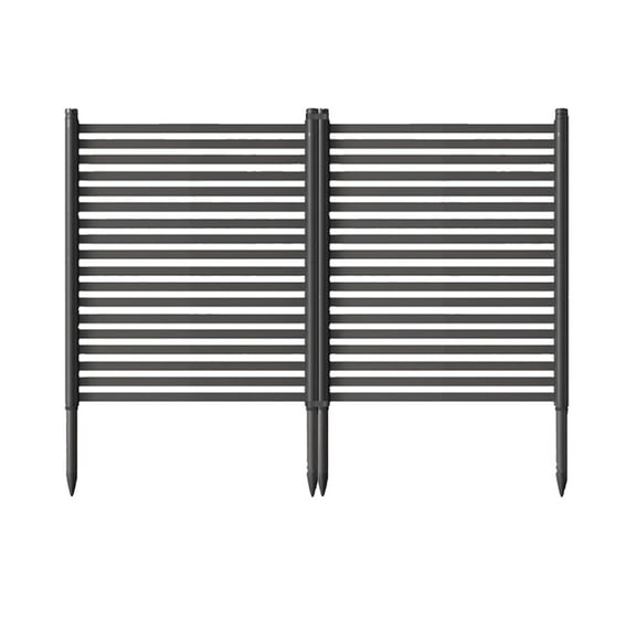 EcoSummer Garden Fence Privacy Screen 47x35 Inch 2-Panel Outdoor Decorative Iron Fence for Flower Beds, Vegetable Garden, Patio, Backyard