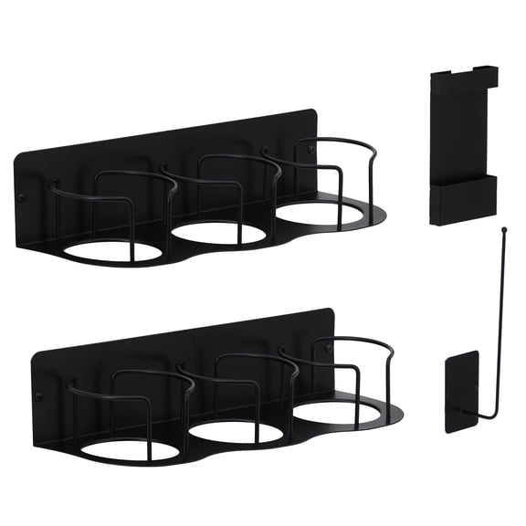 EcoSummer Magnetic Refrigerator Cup Holder Organizer  2 Pack Foldable Side Fridge Storage Rack for Cups, Tumblers, Lids & Straws, No Drill Kitchen Space Saver