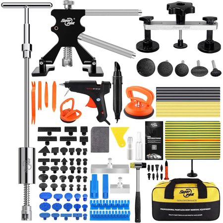 EcoSummer Professional Paintless Dent Repair Kit – Complete Car Dent Removal Tool Set with Dent Lifter, Bridge Puller & Hot Melt Glue Gun for Auto Body Hail Damage & Household Appliance Repair
