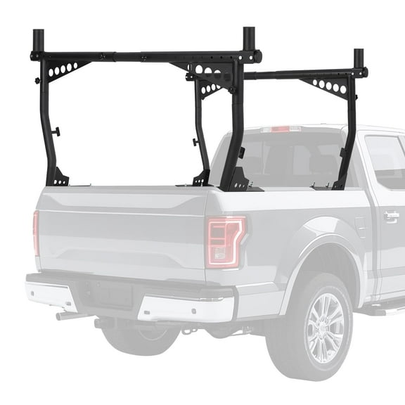 EcoSummer Universal Adjustable Truck Ladder Rack | 1000 LB Capacity Heavy-Duty Steel Pickup Bed Rack, 52"-82" Crossbar, No-Drill Cargo System for Kayak, Lumber & Rooftop Tents