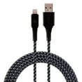 thumbnail image 1 of EcoSurvivor USB to Lightning Cable, Mesh Durable, 4ft, Black, 37597, 1 of 8