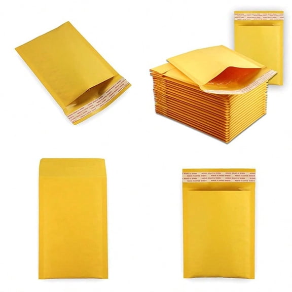 EcoSwift 5 Size 0000 4x6 Small Kraft Bubble Mailers Self Sealing Bulk Padded Shipping plies Packaging Materials Envelopes Bags 4 x 6 inches
