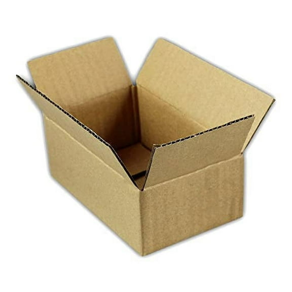 EcoSwift 6 x 4 x 2 Inch Single Wall Rectangular Corrugated Cardboard Shipping Carton Packing Boxes Bundle for Moving, Mailing, or Storage (200 Pack)