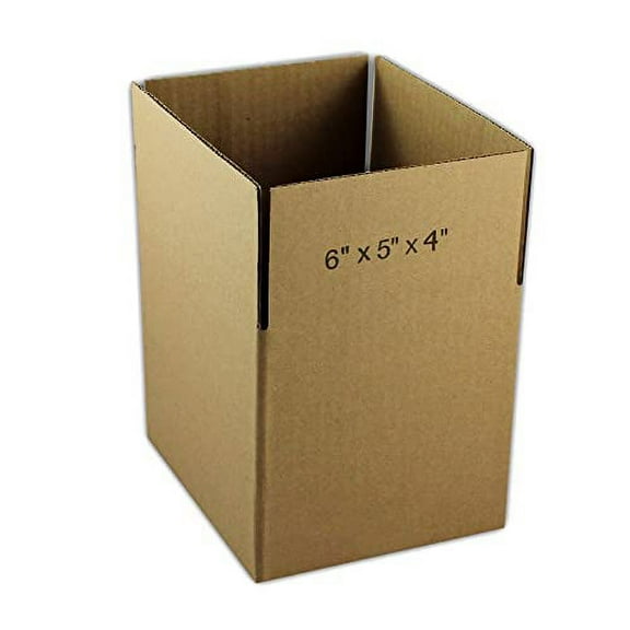 EcoSwift 6 x 5 x 4 Inch Single Wall Rectangular Corrugated Cardboard Shipping Carton Packing Boxes Bundle for Moving, Mailing, or Storage (200 Pack)