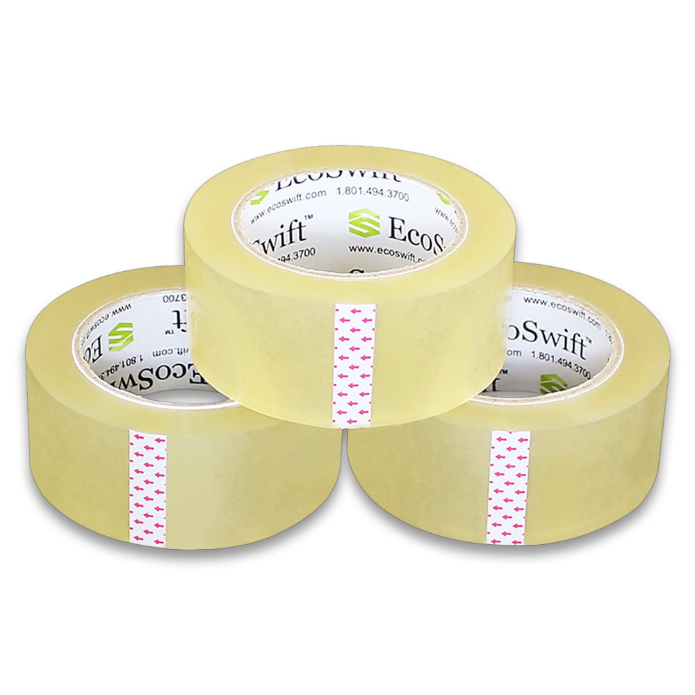 EcoSwift Brand Premium 1.88 in. x 110 yd. Clear Packing Packaging Tape 1.6 Mil, 18-Pack