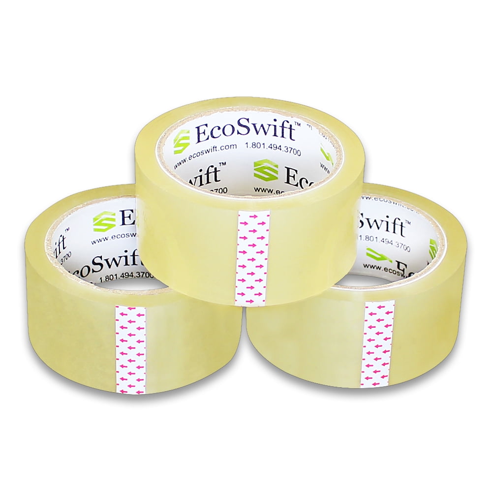 EcoSwift Brand Premium 1.88 in. x 55 yd. Clear Packing Packaging Tape 1.6 Mil, 12-Pack