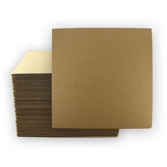 EcoSwift Brand Premium 12" x 12" Corrugated Cardboard Pads Inserts Filler Sheets 23 ECT, 12 in. x 12 in., Brown, 175-Pack