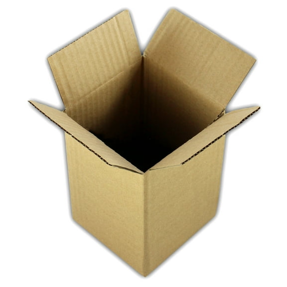 EcoSwift Brand Premium 4x4x6 Cardboard Boxes Mailing Packing Shipping Box Corrugated Carton 23 ECT, 4"x4"x6", Brown, 75-Pack