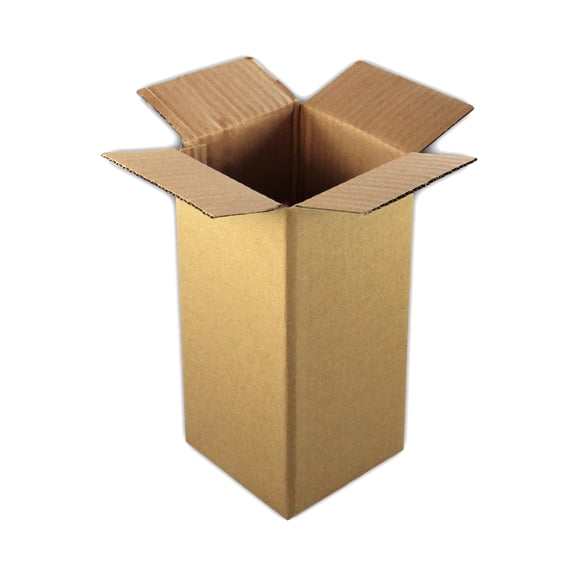 EcoSwift Brand Premium 4x4x8 Cardboard Boxes Mailing Packing Shipping Box Corrugated Carton 23 ECT, 4"x4"x8", Brown, 30-Pack