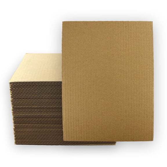 EcoSwift Brand Premium 6" x 9" Corrugated Cardboard Pads Inserts Filler Sheets 23 ECT, 6 in. x 9 in., Brown, 40-Pack