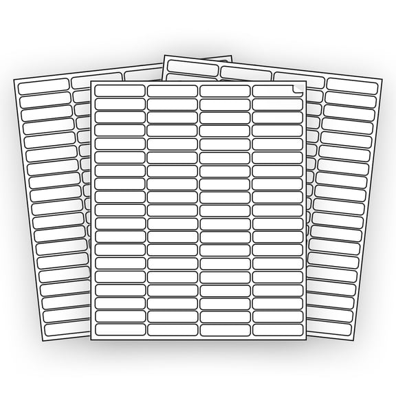 EcoSwift Brand Premium Half Sheet Self Adhesive Shipping Labels for Laser & Inkjet Printers, 0.5 in. x 1.75 in., 80 UP, White, 1/2 x 1 3/4, Pack of 12000 Labels, 150 sheets