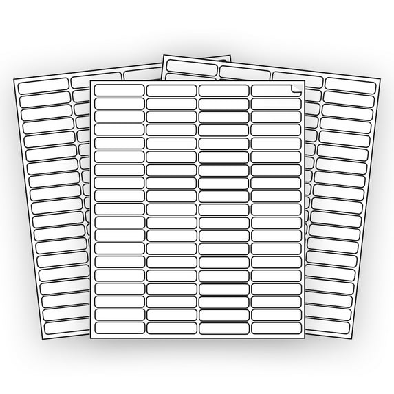 EcoSwift Brand Premium Half Sheet Self Adhesive Shipping Labels for Laser & Inkjet Printers, 0.5 in. x 1.75 in., 80 UP, White, 1/2 x 1 3/4, Pack of 800 Labels, 10 sheets