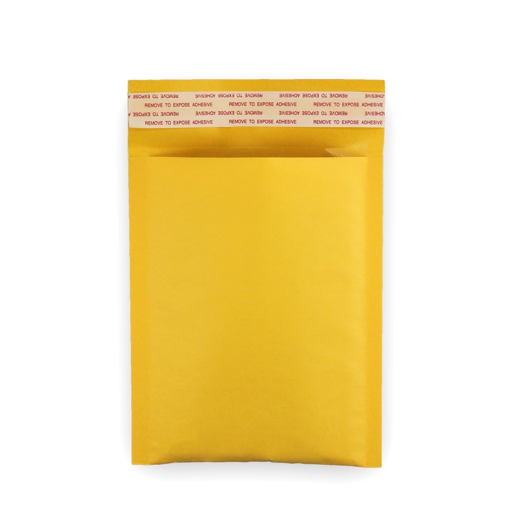 EcoSwift Brand Premium Kraft Bubble Shipping Bag Self-Seal Mailer, 4 in. x 7 in. (Size 000), Solid Gold, 1-Pack