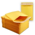 thumbnail image 1 of EcoSwift Brand Premium Kraft Bubble Shipping Bag Self-Seal Mailer, 6.75 in. x 9 in. (Size DVD), Solid Gold, 40-Pack, 1 of 6