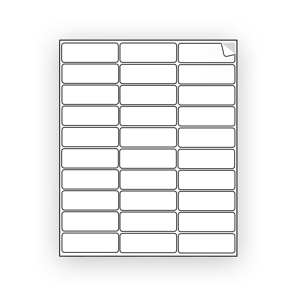 EcoSwift Brand Premium Self Adhesive Shipping Labels for Laser & Inkjet Printers, 1 in. x 2.625 in., 30 UP, White, 1 x 2 5/8, Pack of 30 Labels, 1 sheet