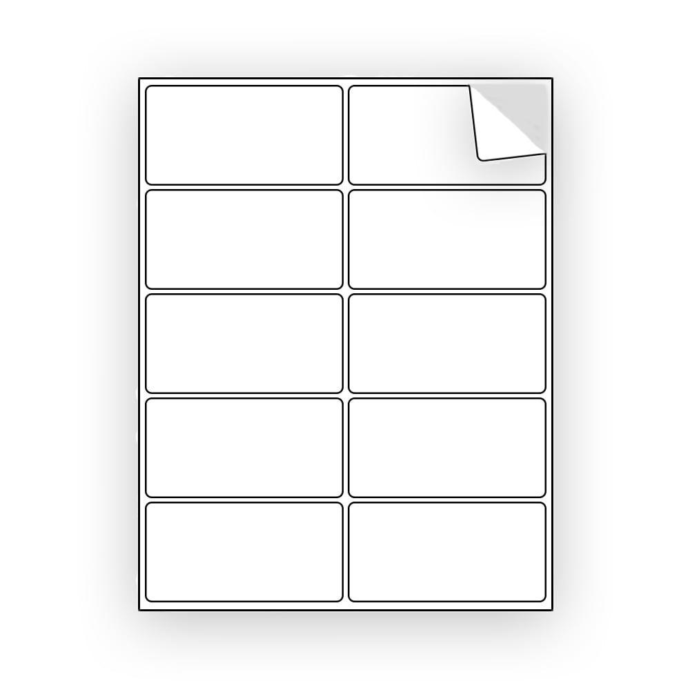 EcoSwift Brand Premium Self Adhesive Shipping Labels for Laser & Inkjet Printers, 2 in. x 4 in., 10 UP, White, Pack of 10 Labels, 1 sheet