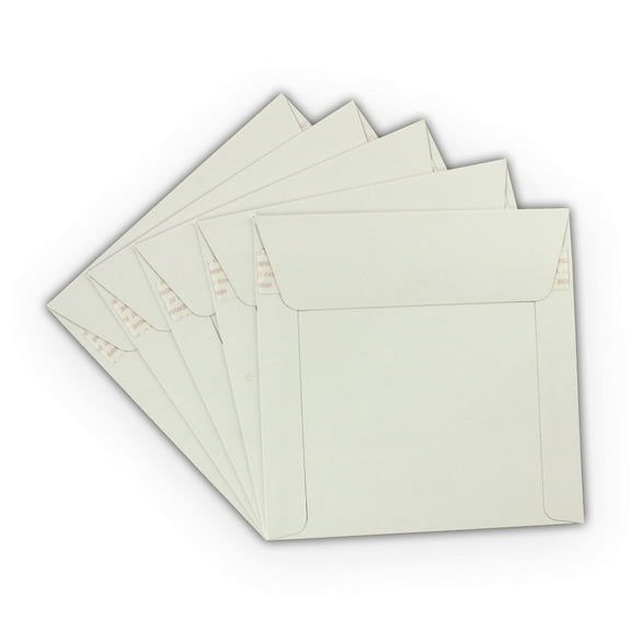 EcoSwift Brand Premium Self-Seal Rigid Cardboard Mailer 250GSM, 6 in. x 6 in., White, 75-Pack