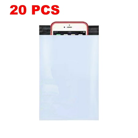 EcoSwift Self-Sealing Poly Mailers 5.5 x 5.6 Inches - Non-Padded Shipping Bags for Small Items - Bulk Pack of 20 Envelopes