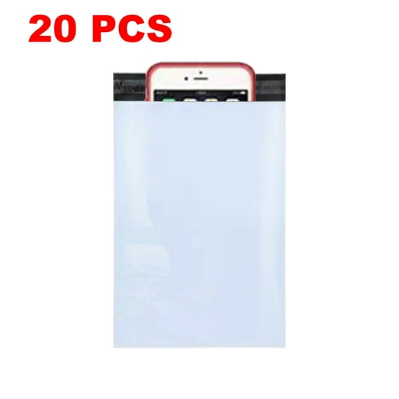 EcoSwift Self-Sealing Poly Mailers 5.5 x 5.6 Inches - Non-Padded Shipping Bags for Small Items - Bulk Pack of 20 Envelopes