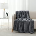 thumbnail interactive-video image 1 of EcoThread™ Plush Heathered Soft Oversized Throw Blanket, Gray, 1 of 9