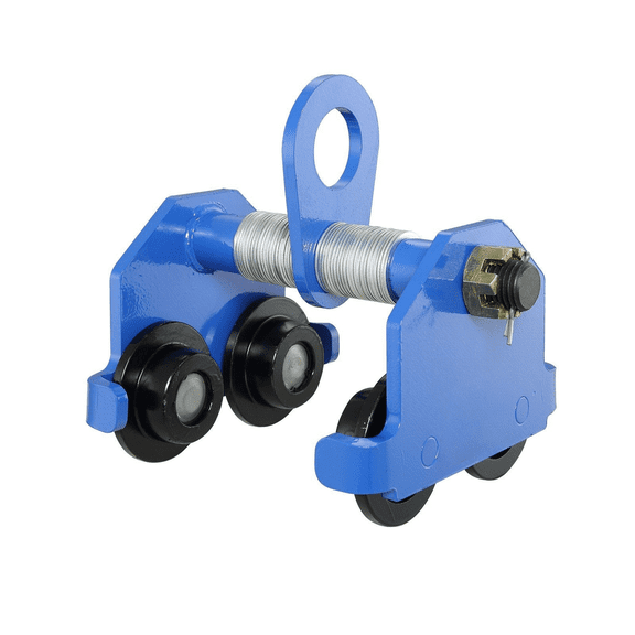 EcoTideGoods Manual Trolley 2200lbs, 1 Ton Beam Trolley, Adjustable 2.5-7", Heavy Duty Alloy Steel Garage Hoist for I-Beam, Push Beam Trolley with Dual Wheels