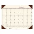 thumbnail image 1 of EcoTones Recycled Monthly Desk Pad Calendar, 22 x 17, Moonlight Cream Sheets, Brown Corners, 12-Month (Jan to Dec): 2026 | Bundle of 5, 1 of 4