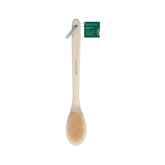 EcoTools Bath Bristle Brush, for Cleansing & Exfoliating, Synthetic Bristles, Brown, 1 Count