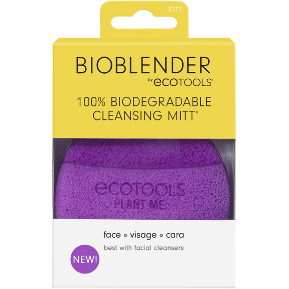 EcoTools BioBlender Facial Cleansing Mitt, Reusable Cleansing Sponge, Single