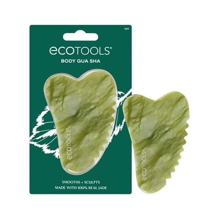 EcoTools Body Gua Sha, Jade Body & Face De-Puffing Tool, Massage & Sculpt Skin, 1 Count