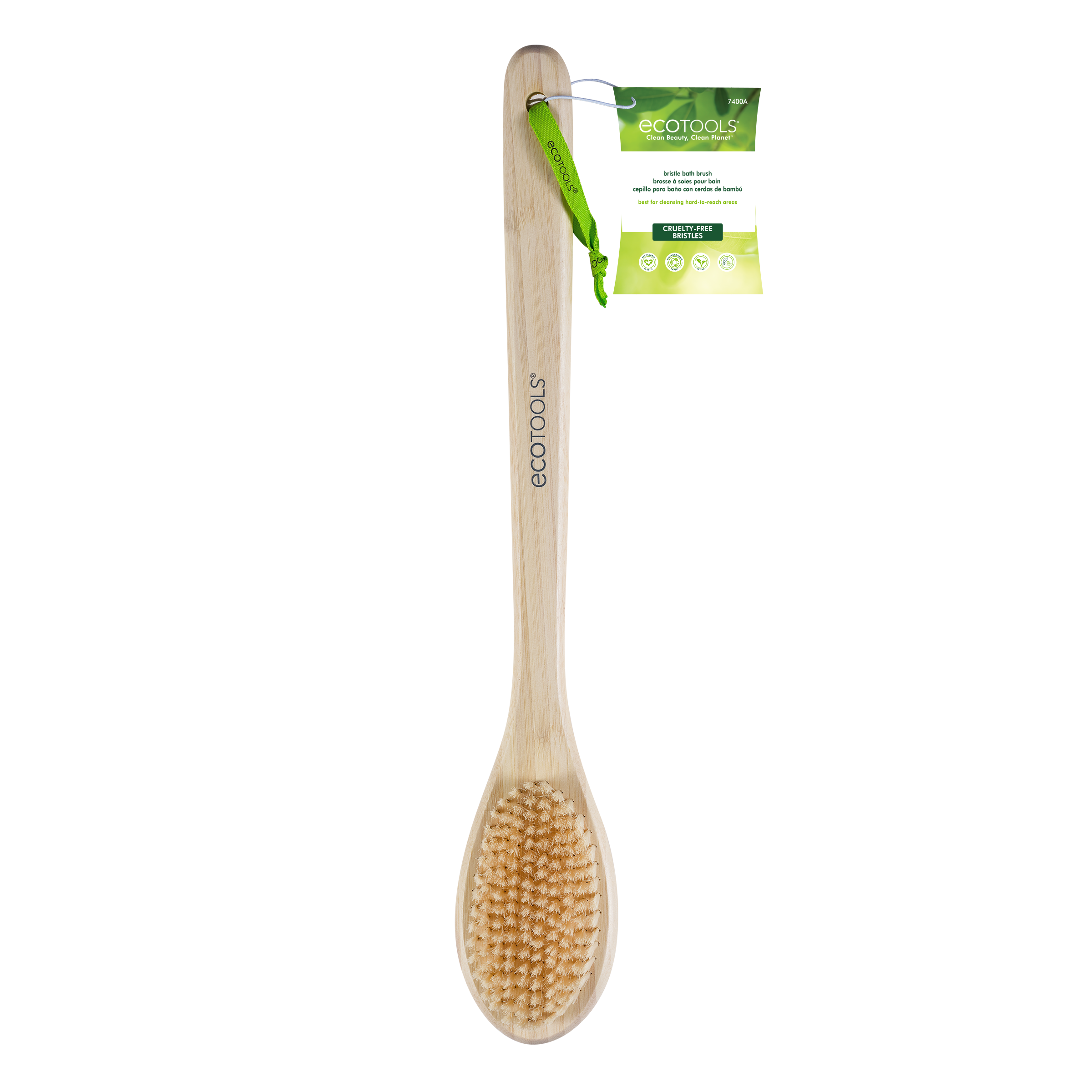 EcoTools Lathering Bath Pouf, White & Pink Loofah for Cleansing, for