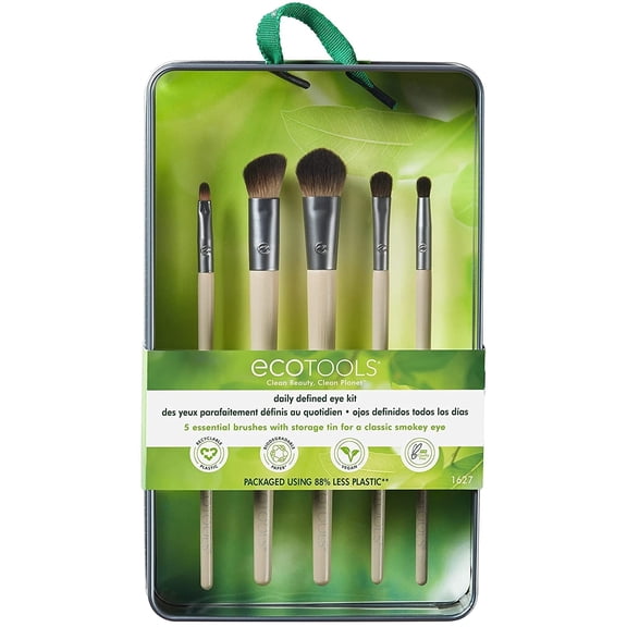 EcoTools, Daily Defined Eye Kit, 5 Piece Set & Storage Tin Pack of 2