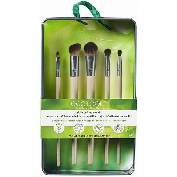 EcoTools, Daily Defined Eye Kit, 5 Piece Set & Storage Tin Pack of 4
