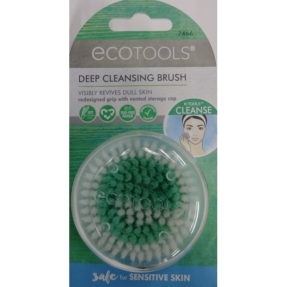 EcoTools Deep Cleansing Facial Brush, for Cleansers, Removes Oil & Dirt, Colors May Vary, 1 Count