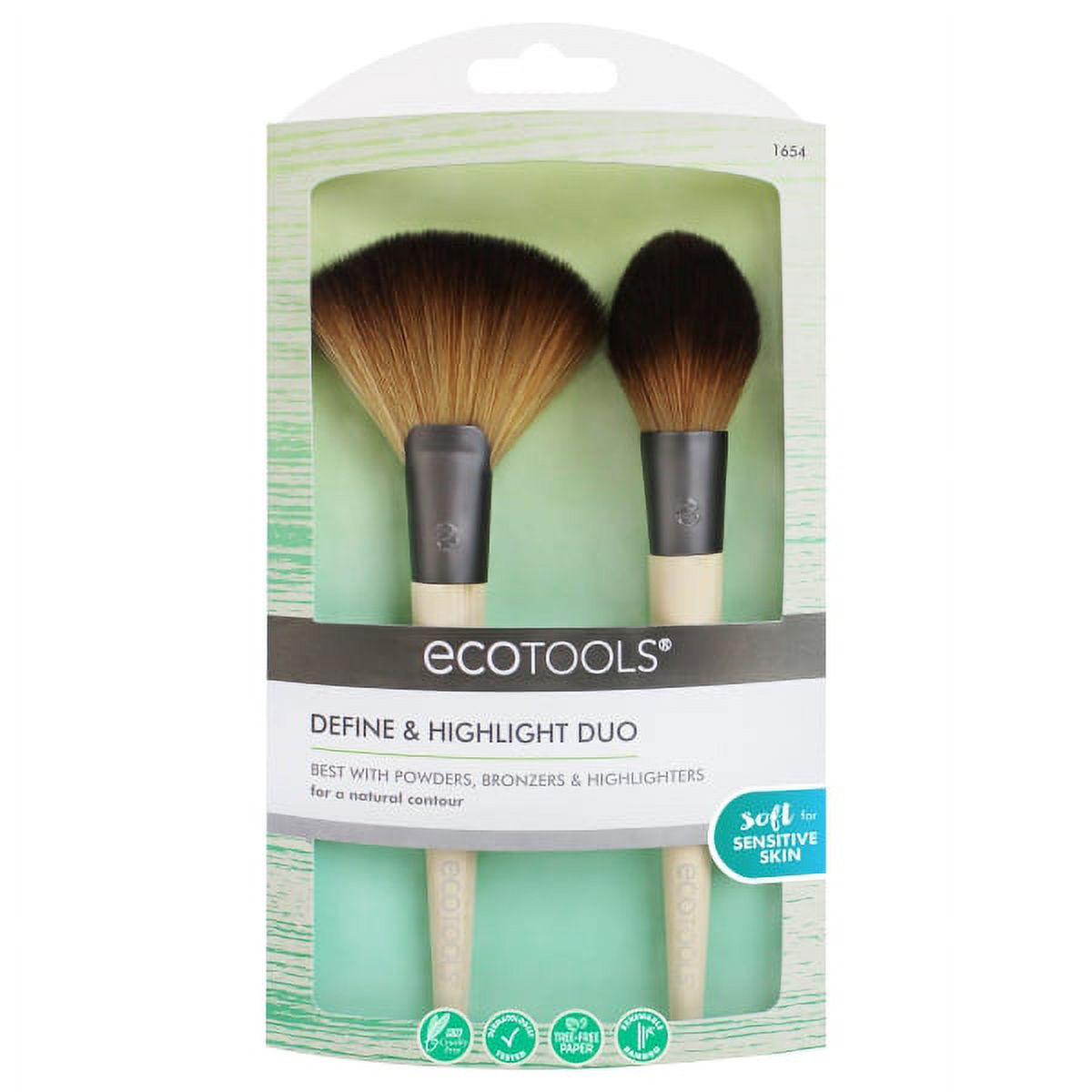 EcoTools® Define & Highlight Duo Contouring Makeup Brush Set, 2pc - image 1 of 4