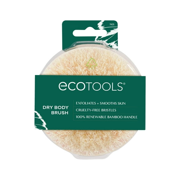 EcoTools Dry Body Brush, for Post Shower & Bath Skincare Routine, Removes Dirt & Promotes Blood Circulation, Helps Reduce Appearance of Cellulite, Eco-Friendly, Vegan & Cruelty-Free, 1 Count