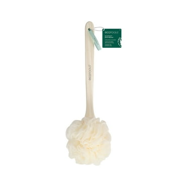 EcoTools EcoPouf Bath Brush, Loofah & Handle, Recycled Mesh Netting, for Adults, 1 Count