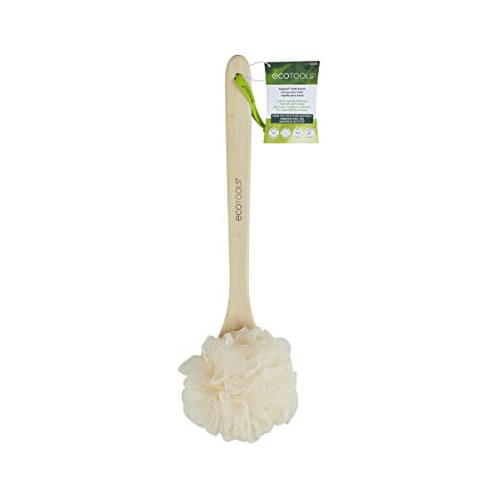 EcoTools EcoPouf Bath Brush, Shower Loofah with Ergonomic Handle