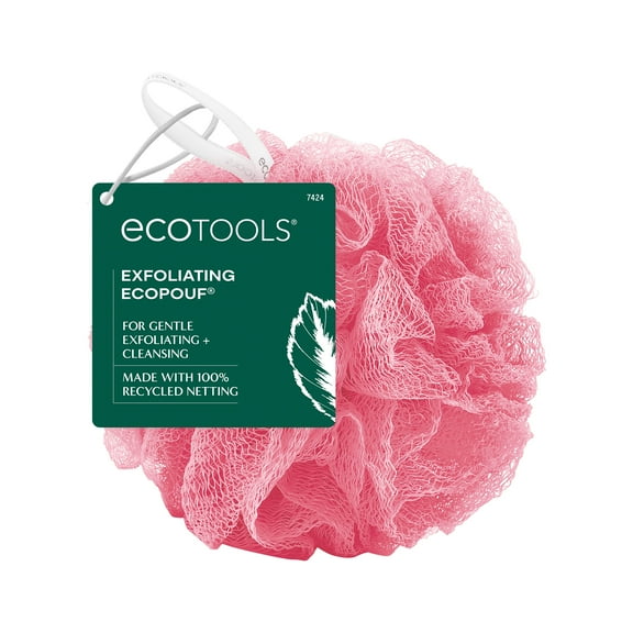 EcoTools Exfoliating EcoPouf Bath Sponge, Recycled Netting, for Adults 1 Count