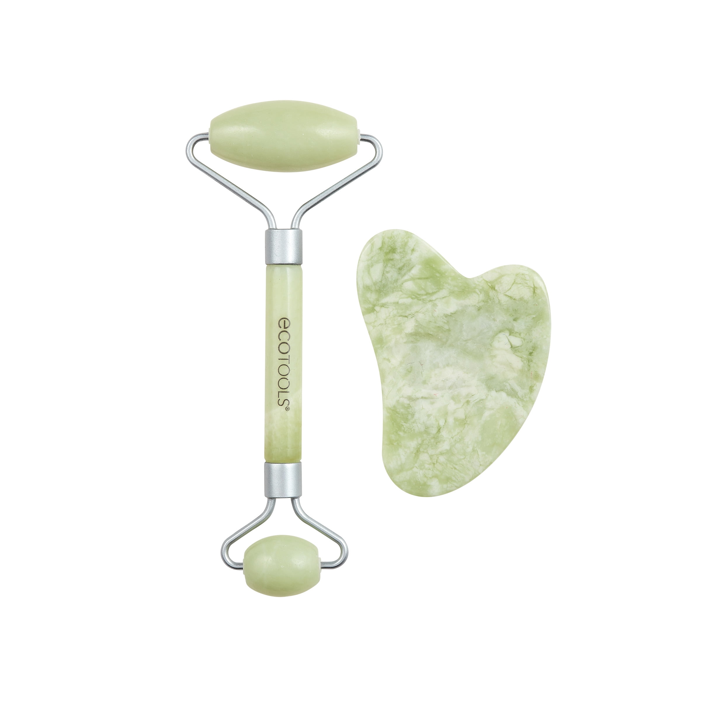 EcoTools Facial Jade Roller and Gua Sha Stone Duo, 100 Jade, Skincare