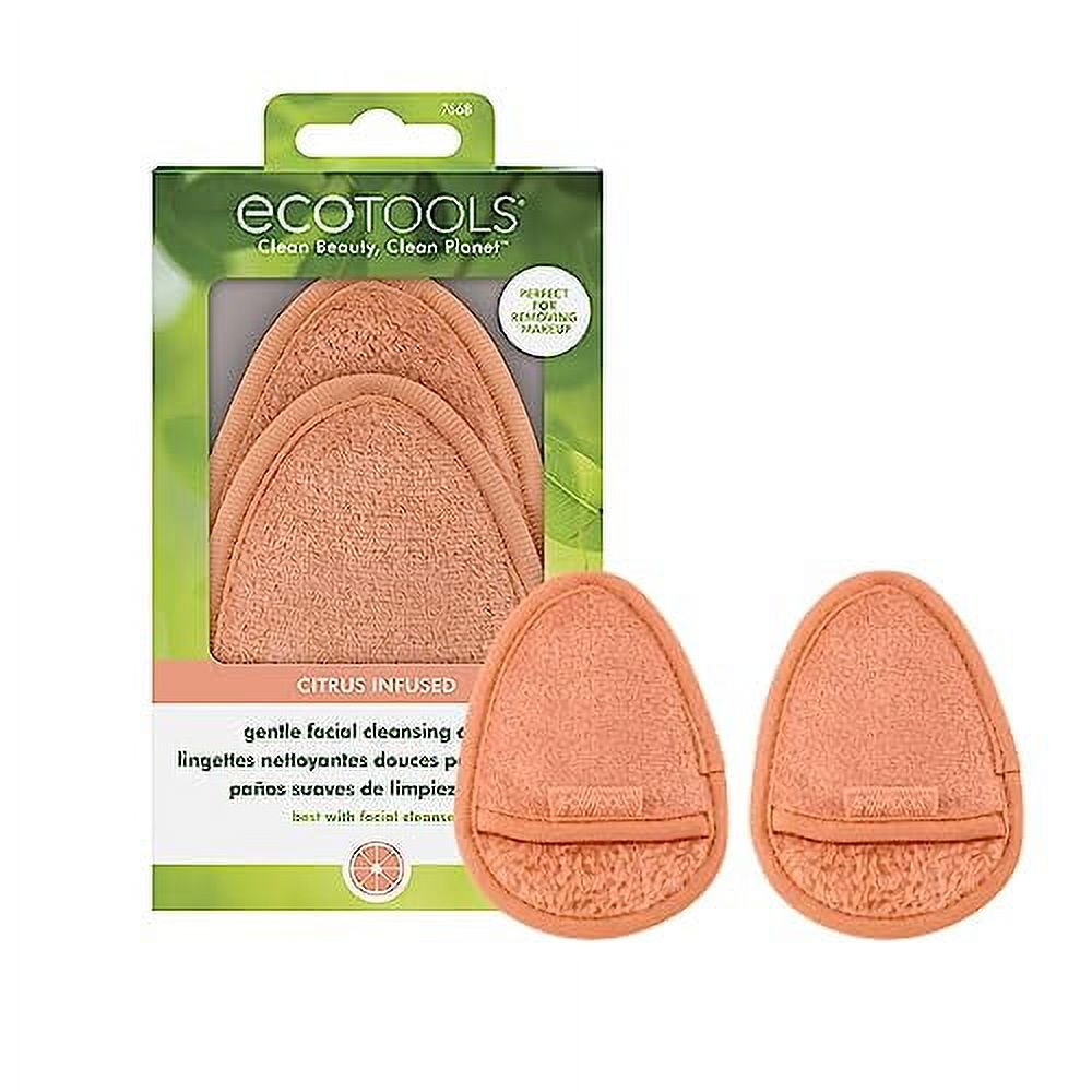 EcoTools Gentle Facial Cleansing Cloths, Reusable, Antioxidant Citrus