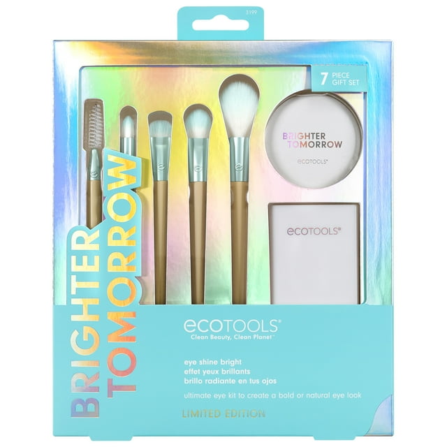 EcoTools Limited Edition Eye Shine Bright Makeup Brush Kit, 7 Piece