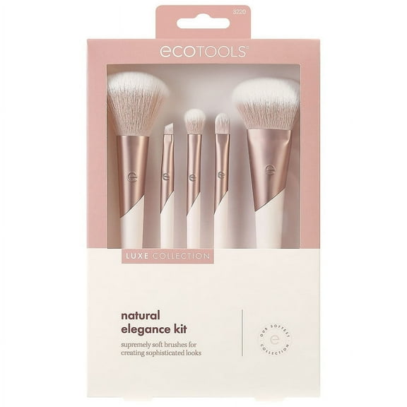 EcoTools Luxe Natural Elegance Face Makeup Brush Kit 1.0 set Pack of 3