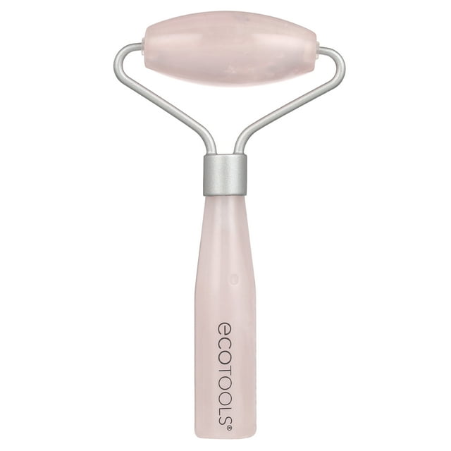 EcoTools Mini Rose Quartz Facial Roller and Massage Roller, Skincare and Sculpting Tool,1 Count